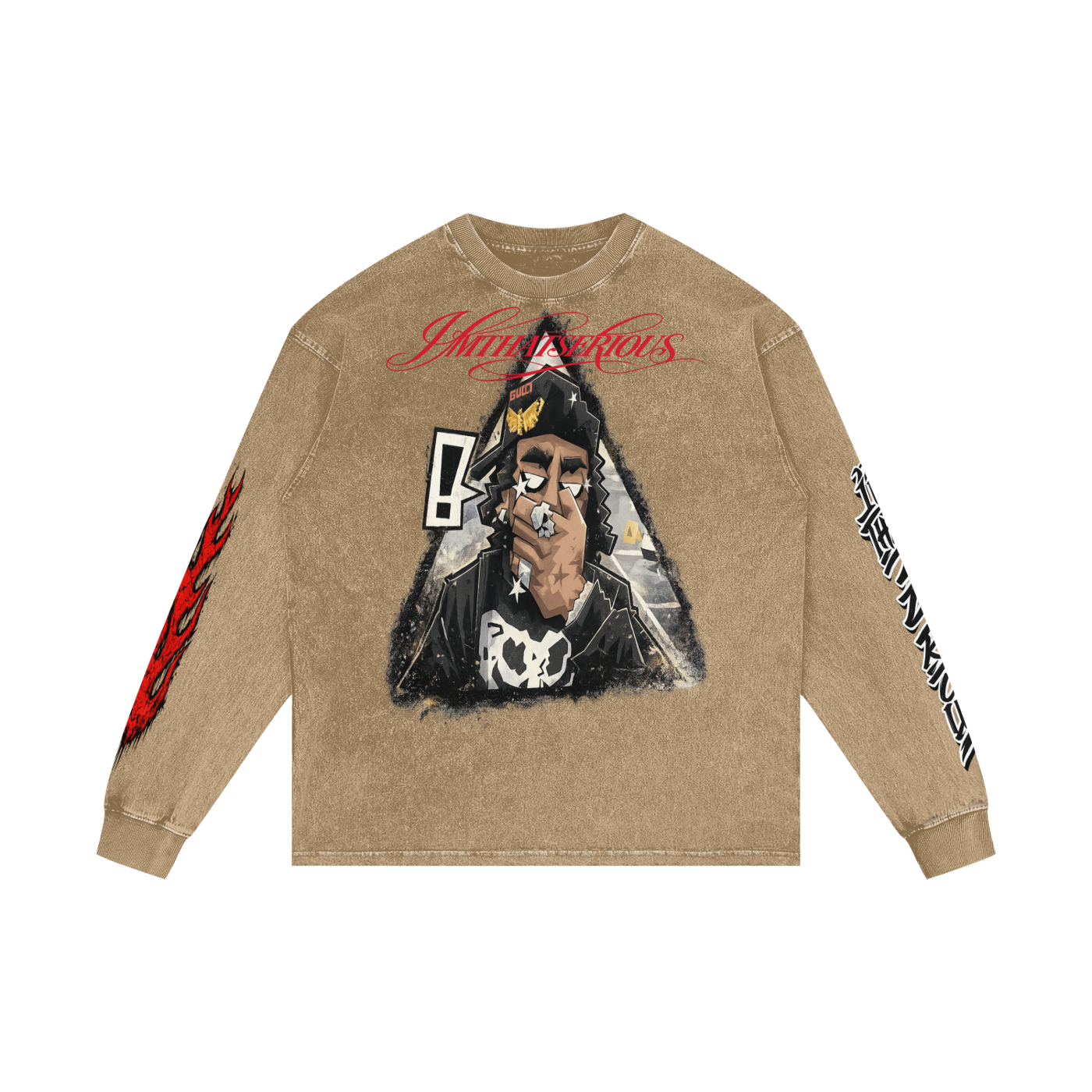 Acid Wash Oversize Long Sleeve,Sayless,Sayless Men,Sayless Men Long Sleeve T-Shir,Men,Men Long Sleeve T-Shirt,IMTHATSERIOUS