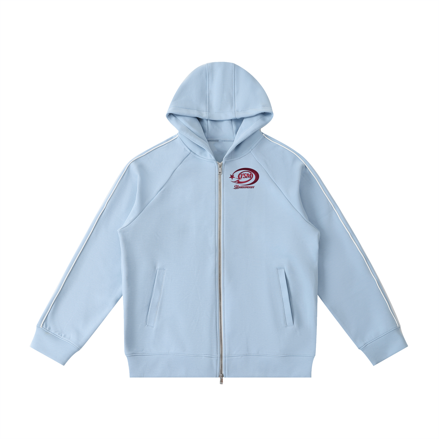 Raglan Sleeve Zip Hoodie,Men,Men Hoodie,IMTHATSERIOUS