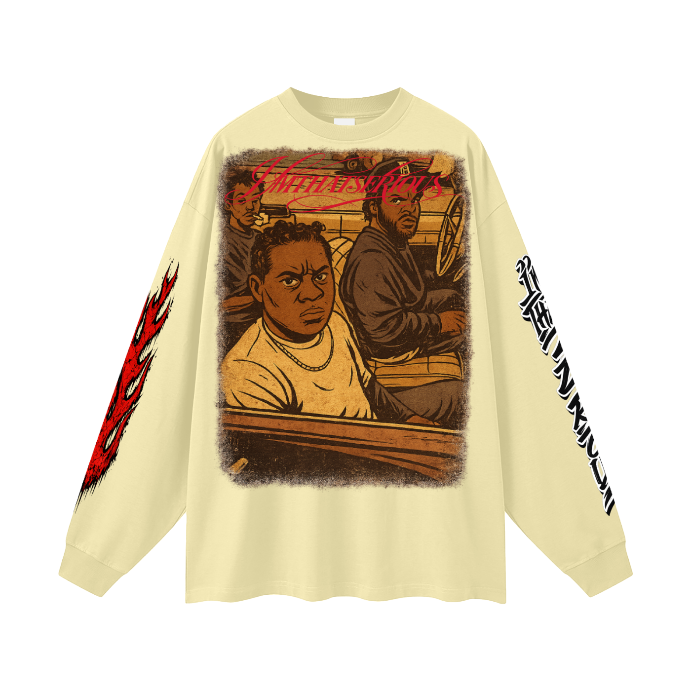 Oversized Long Sleeve T-Shirt,Boyz N the Hood,Boyz N the Hood Men,Boyz N the Hood Men T-Shirt,IMTHATSERIOUS,Men,Men Long Sleeve T-Shirt