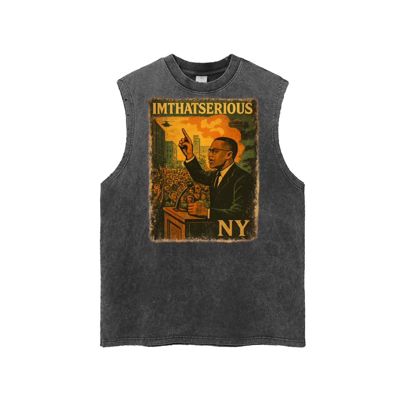 Snow Washed Frayed Hem Tank To,X,X Men,X Men Tank Top,Men,Men Tank Top,IMTHATSERIOUS