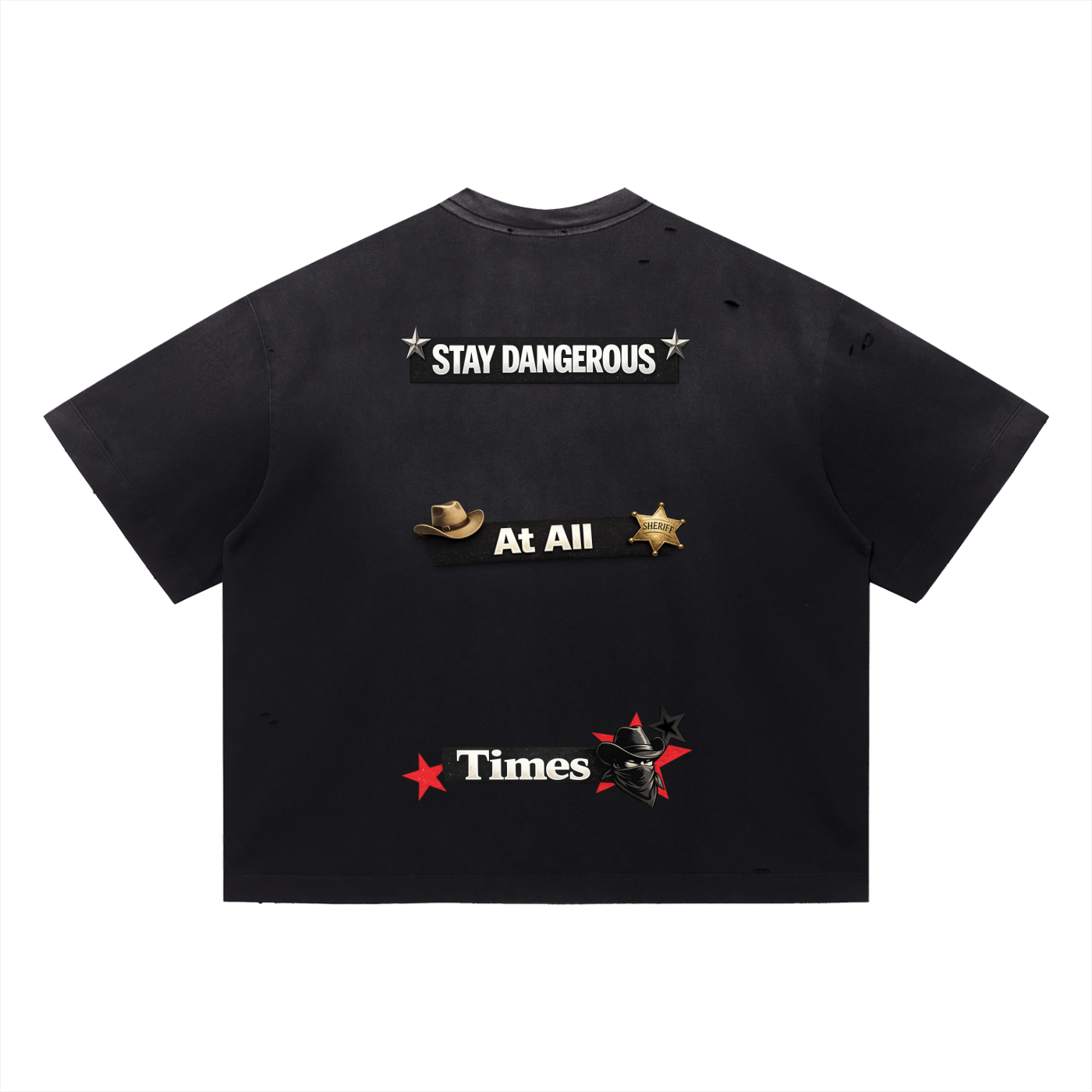 Stay Dangerous,Stay Dangerous Men,Stay Dangerous Men T-Shirt,Men,Men T-Shirt,IMTHATSERIOUS,Vintage Washed Distressed Boxy