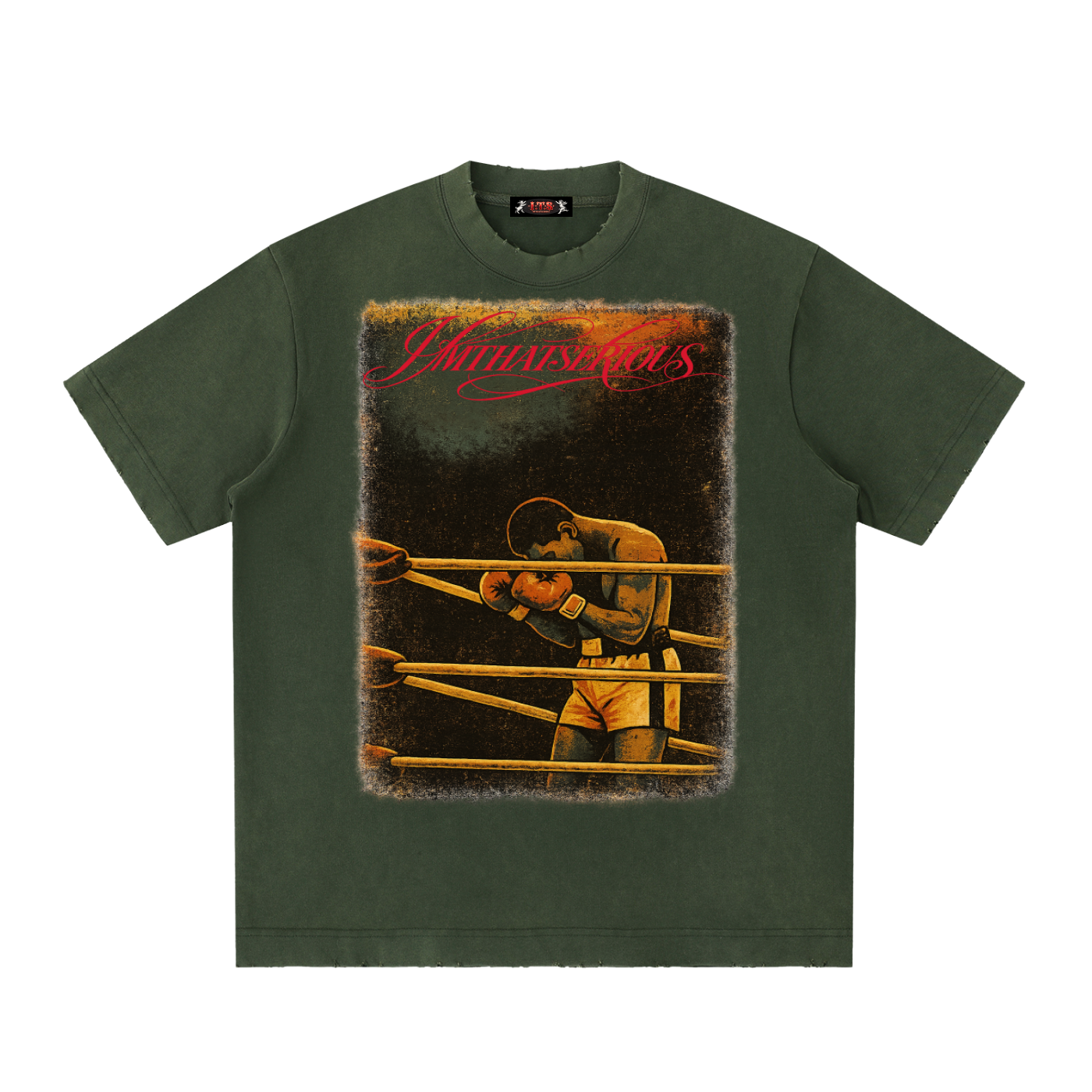 Vintage Washed Frayed T-Shirt,Men,Men T-Shirt,IMTHATSERIOUS,Ali,Ali Men,Ali Men T-Shirt