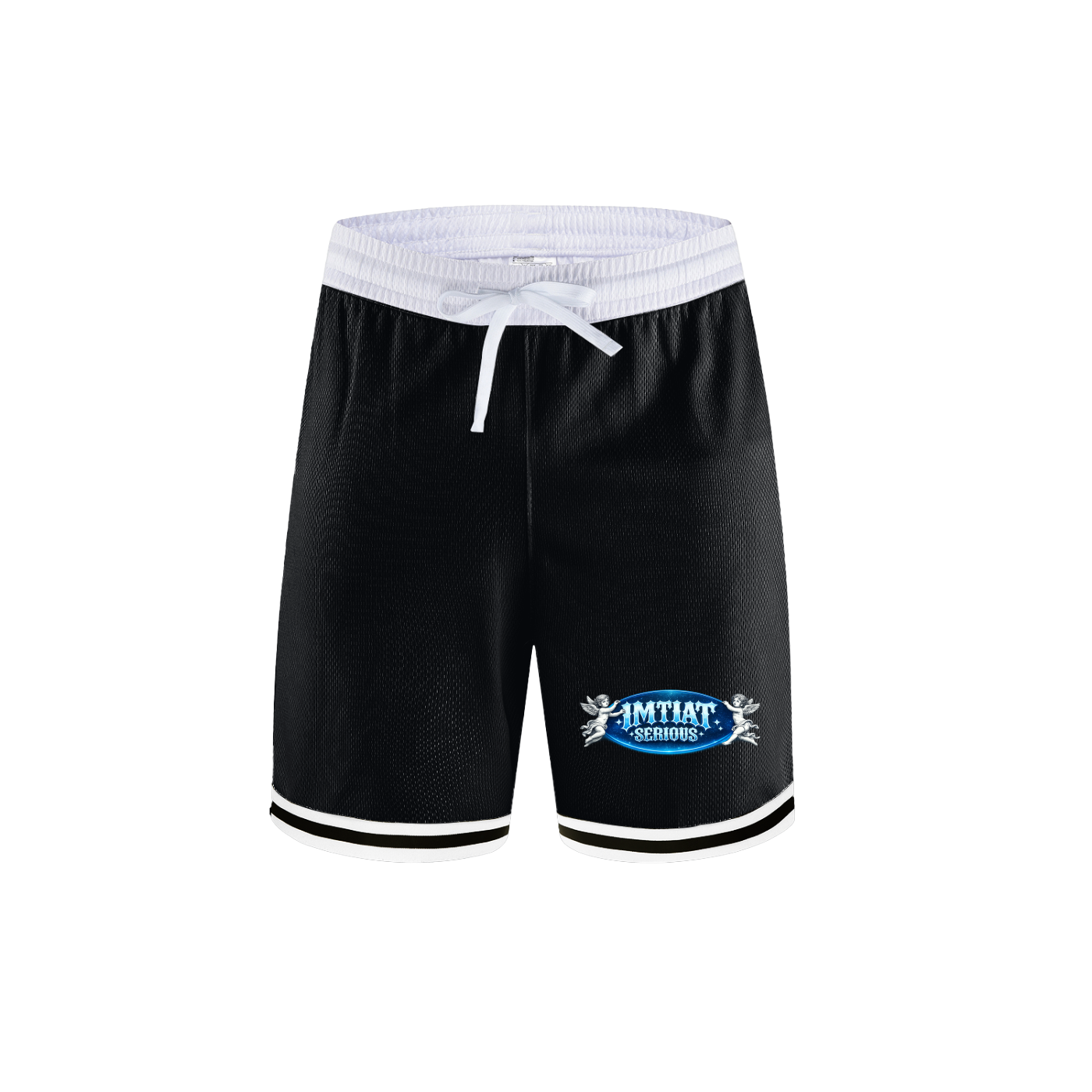 Men,Men Shorts,IMTHATSERIOUS,Stripe Trim Basketball Shorts