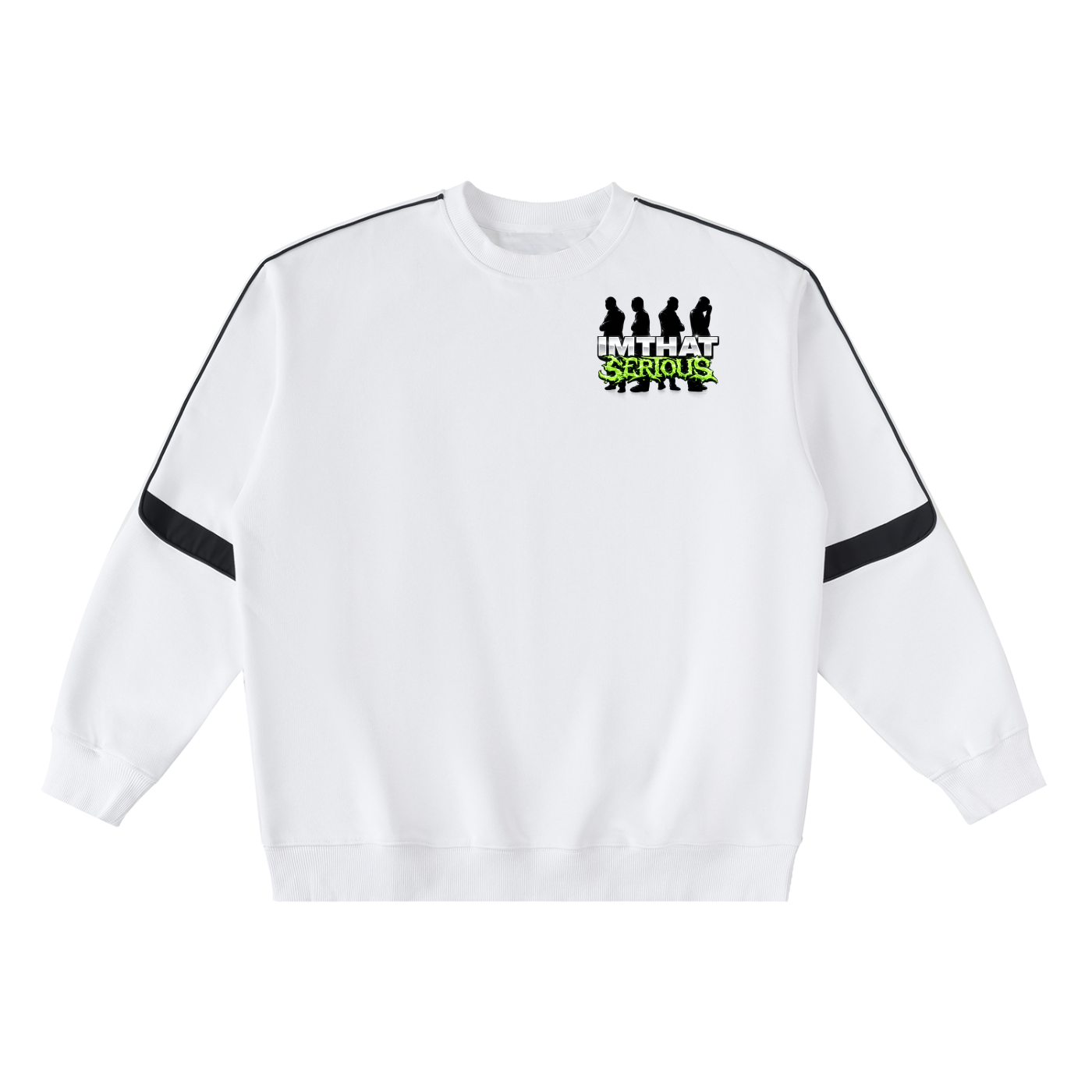 IMTHATSERIOUS,Oversized Crewneck Taped Sweat,Men,Men Crewneck,Men Sweatshirt,Men Crewneck Sweatshirt,Men Oversized Sweatshirt