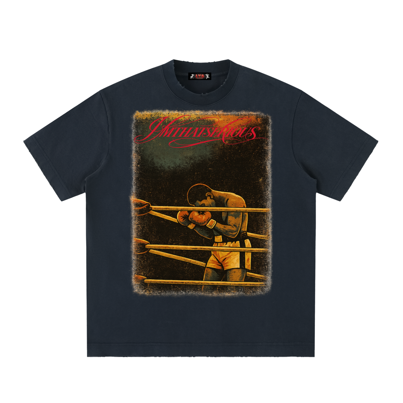 Vintage Washed Frayed T-Shirt,Men,Men T-Shirt,IMTHATSERIOUS,Ali,Ali Men,Ali Men T-Shirt