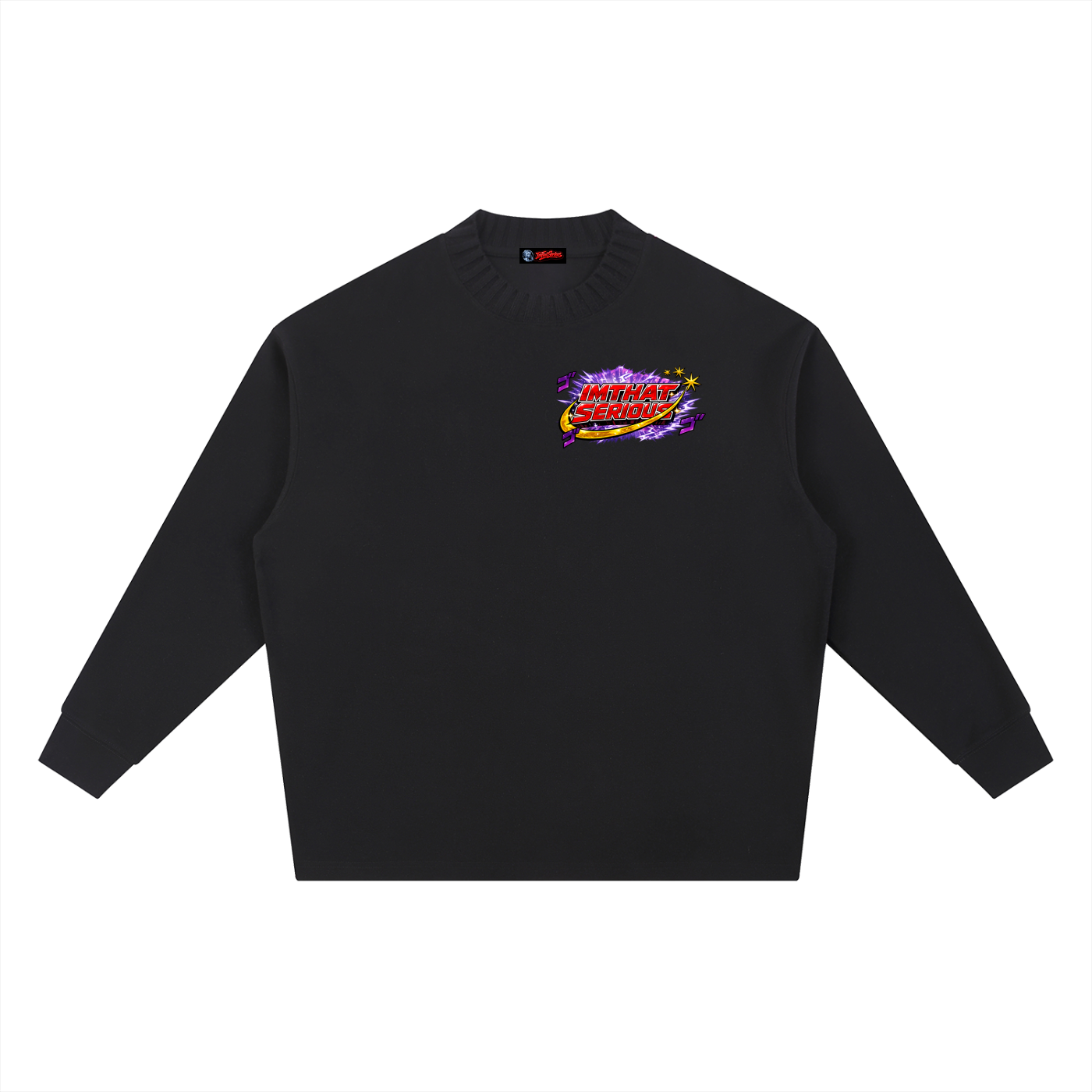 Knitted Round Neck Oversize Sw,men,women,imthatserious,sweatshirt,oversized sweatshirt