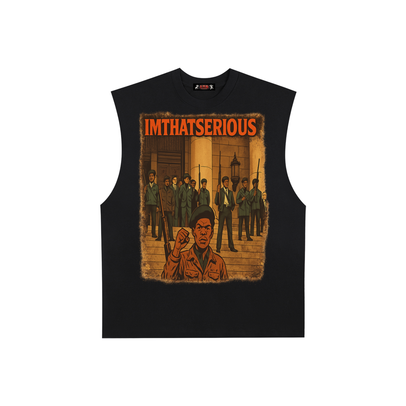 Raw Edge Cotton Tank Top,IMTHATSERIOUS,Real Power,Real Power Men,Real Power Men Tank Top,Men,Men Tank Top