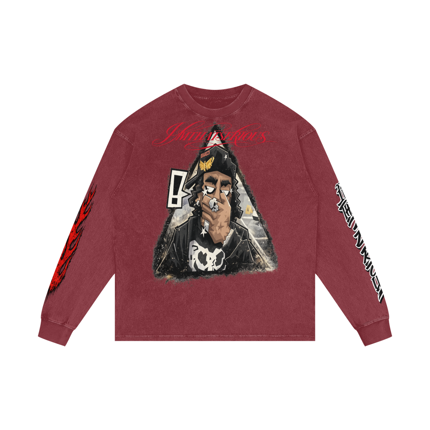 Acid Wash Oversize Long Sleeve,Sayless,Sayless Men,Sayless Men Long Sleeve T-Shir,Men,Men Long Sleeve T-Shirt,IMTHATSERIOUS