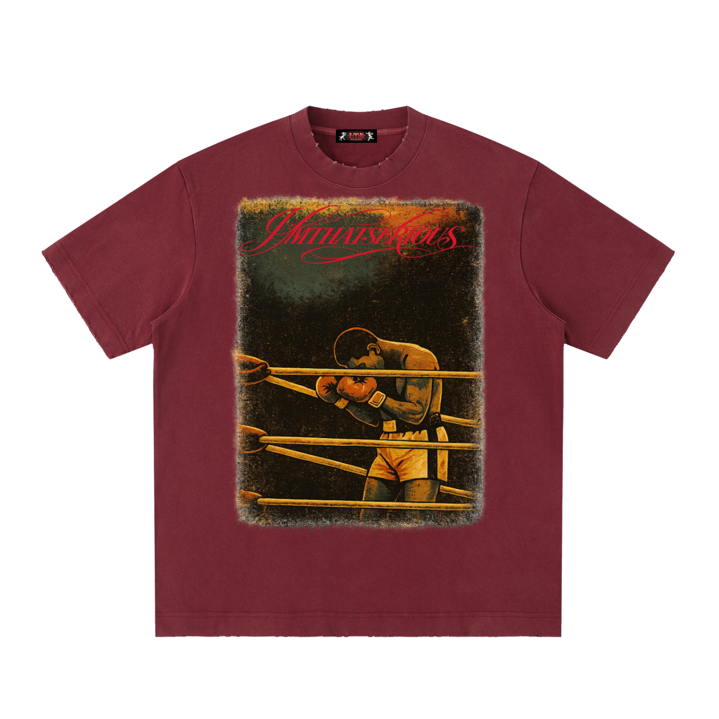 Vintage Washed Frayed T-Shirt,Men,Men T-Shirt,IMTHATSERIOUS,Ali,Ali Men,Ali Men T-Shirt