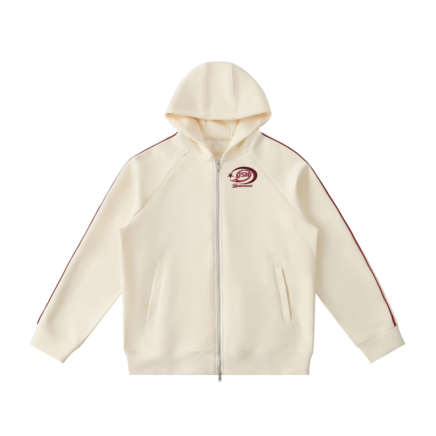 Raglan Sleeve Zip Hoodie,Men,Men Hoodie,IMTHATSERIOUS