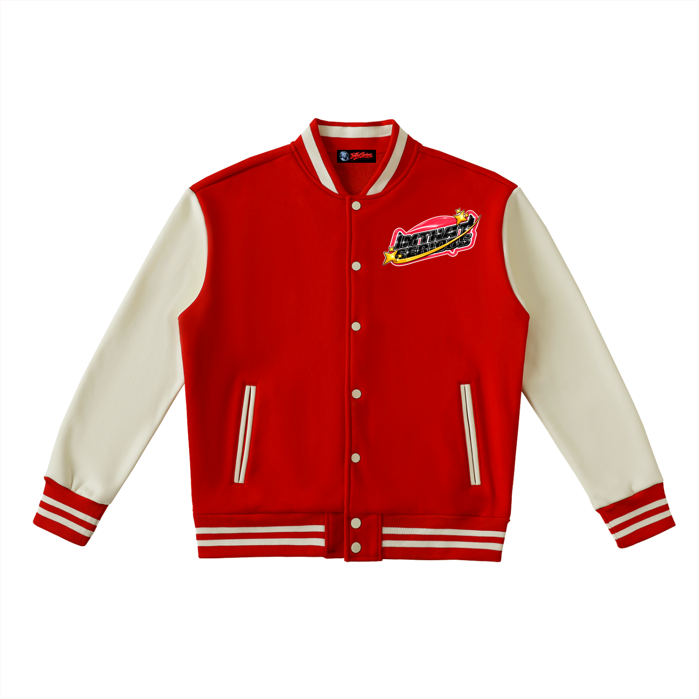 Two-Tone Fleeced Varsity Jacke,jacket,varsity jacket,men,imthatserious,varsity