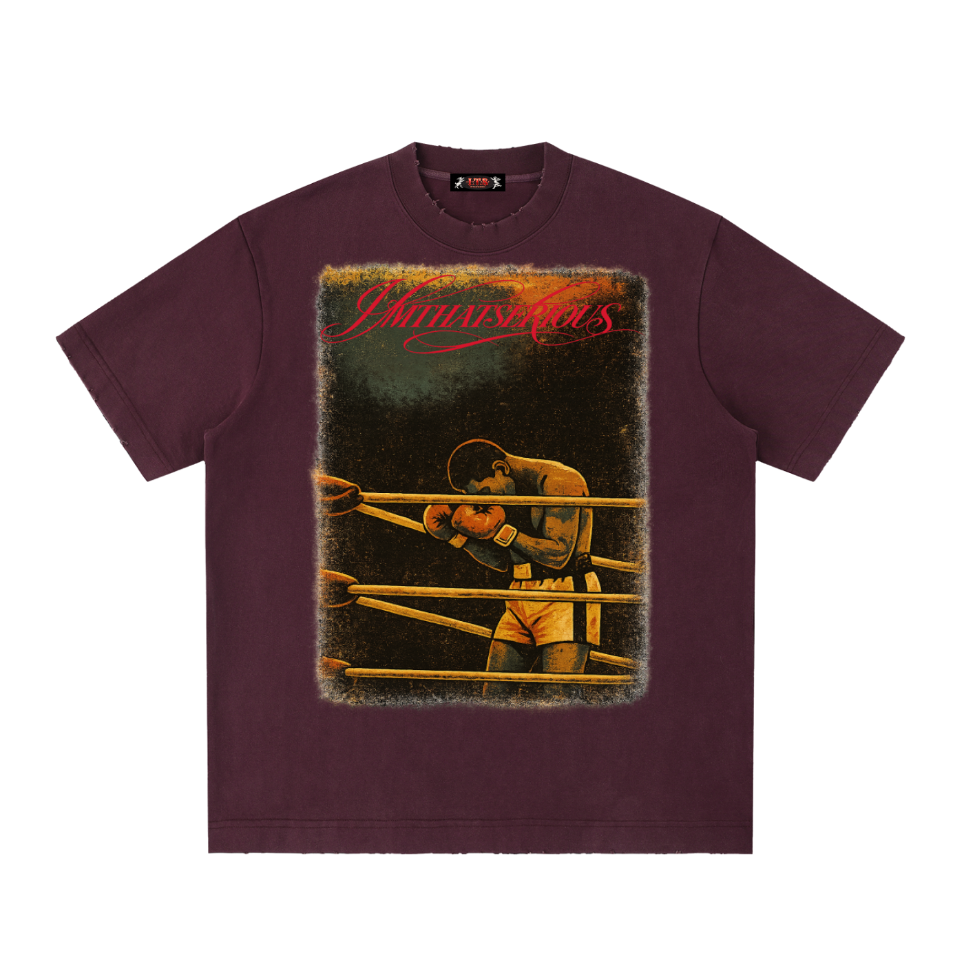 Vintage Washed Frayed T-Shirt,Men,Men T-Shirt,IMTHATSERIOUS,Ali,Ali Men,Ali Men T-Shirt