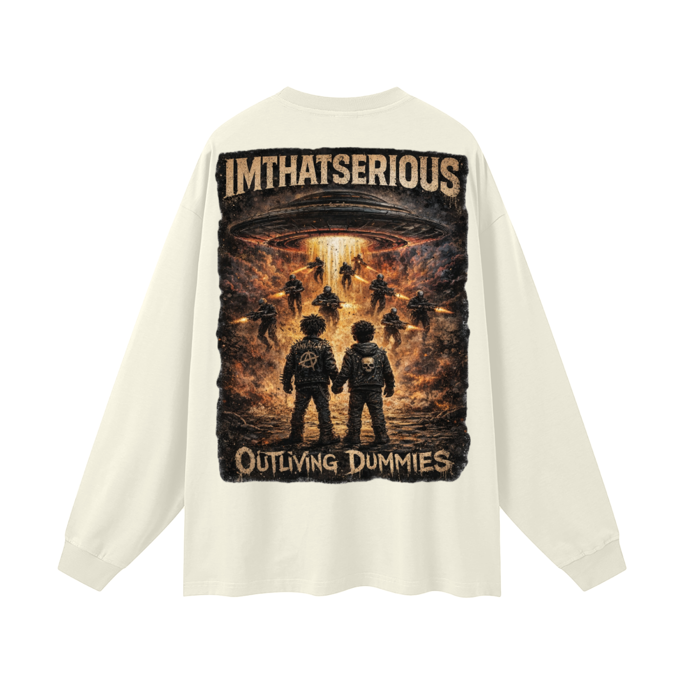 The Invaders,The Invaders Men Long Sleeve T,The Invaders Men Tee,IMTHATSERIOUS,Oversized Long Sleeve T-Shirt,Men,Men Long Sleeve T-Shirt