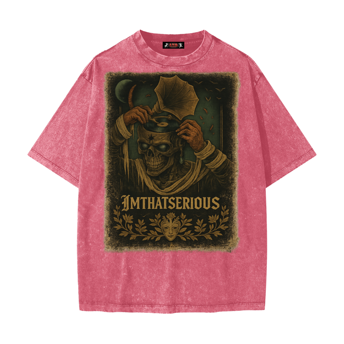 Snow Washed T-Shirt,Music Head,Music Head Men,Music Head Men T-Shirt,Men,Men T-Shirt,IMTHATSERIOUS