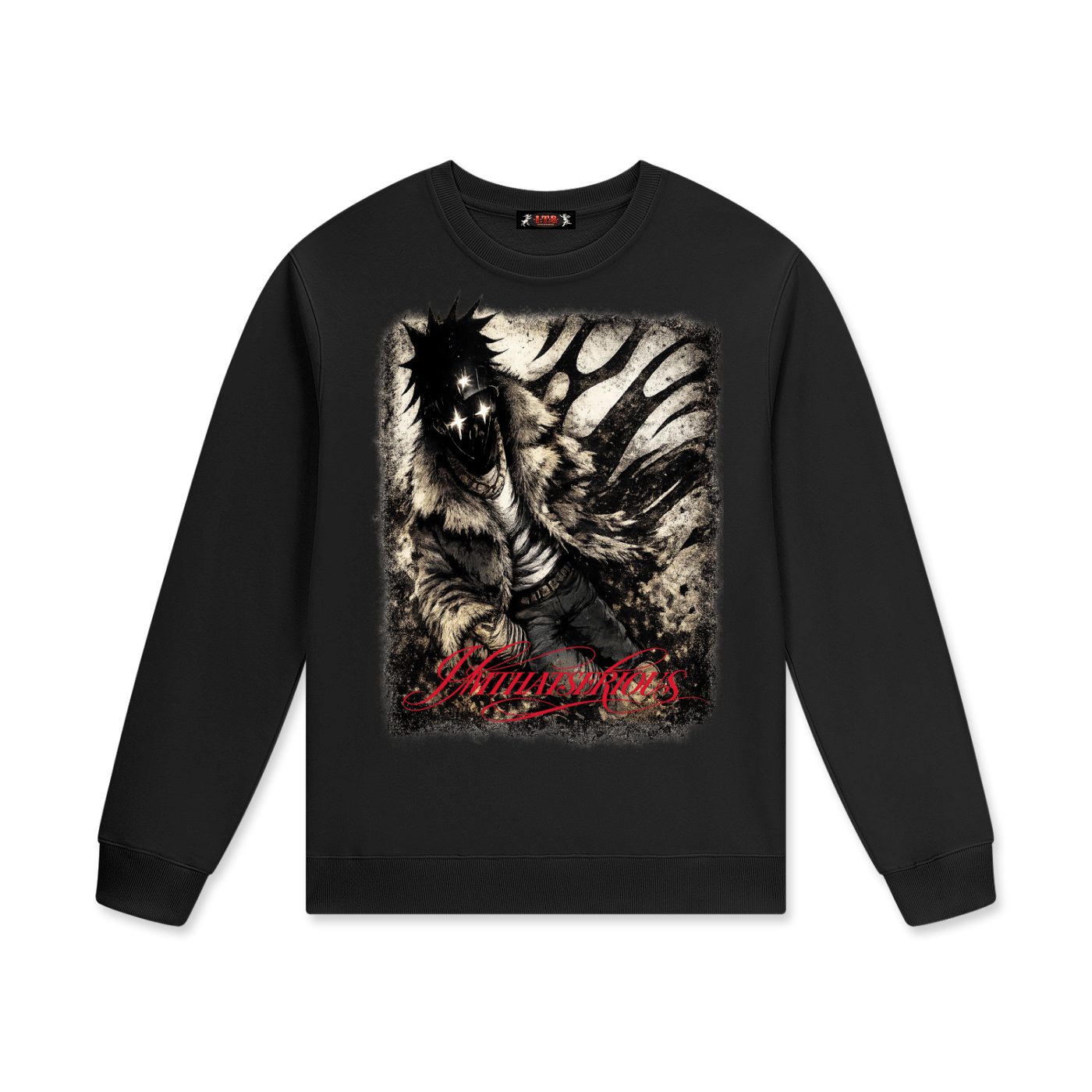Streetwear Cotton Pullover,IMTHATSERIOUS,Men,Men Long Sleeve,Darkness,Darkness Men,Darkness Men Long Sleeve