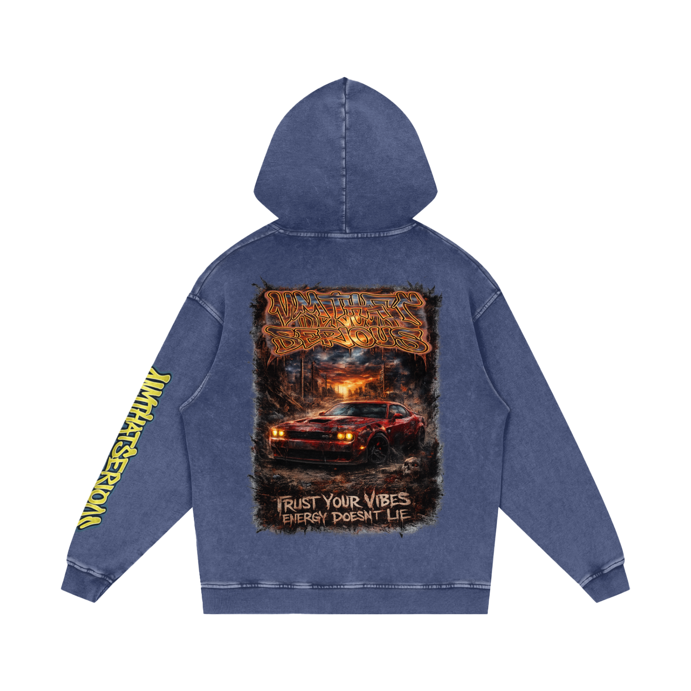 Snow Washed Loose Cotton Hoodi,Trust Your Vibe,Trust Your Vibe Men,Trust Your Vibe Men Hoodie,IMTHATSERIOUS,Men,Men Hoodie,Men Snow Washed Hoodie,Men Cotton Hoodie,Men Snow Washed Loose Hoodie