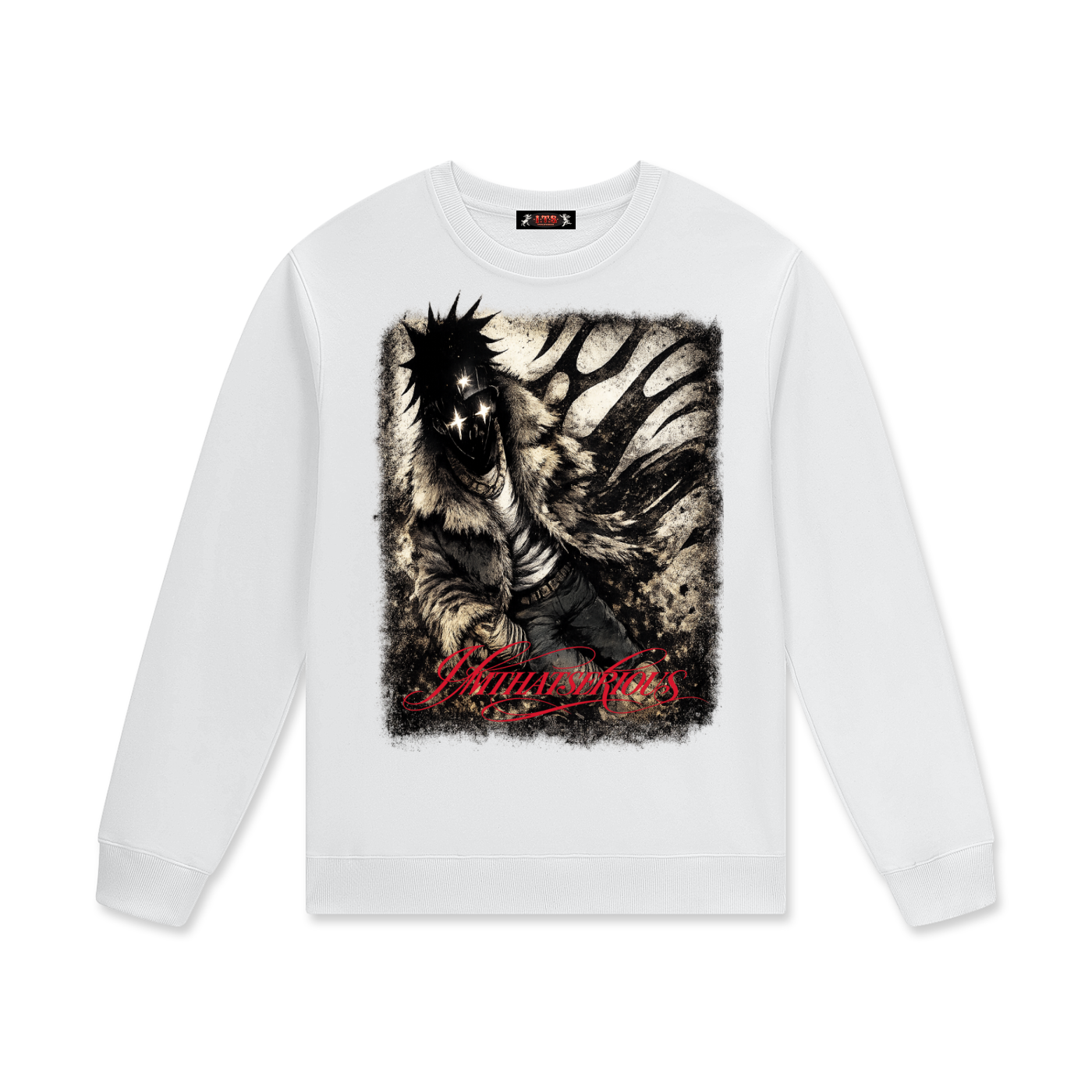 Streetwear Cotton Pullover,IMTHATSERIOUS,Men,Men Long Sleeve,Darkness,Darkness Men,Darkness Men Long Sleeve