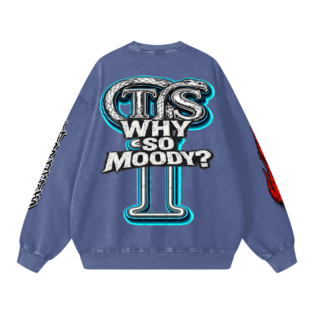 Snow Washed Oversized Sweatshi,Sinners,Sinners Men,Sinners Men Sweatshirt,Men,Men Sweatshirt,IMTHATSERIOUS