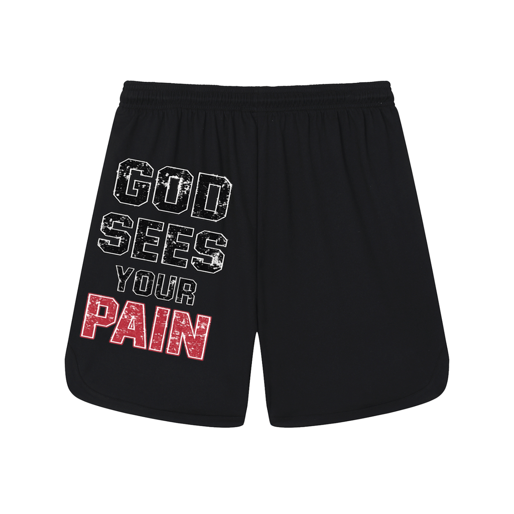 Mesh-Lined Performance Shorts,God Sees Your Pain,God Sees Your Pain Shorts,Shorts,IMTHATSERIOUS,I.T.S,Men,Men Shorts
