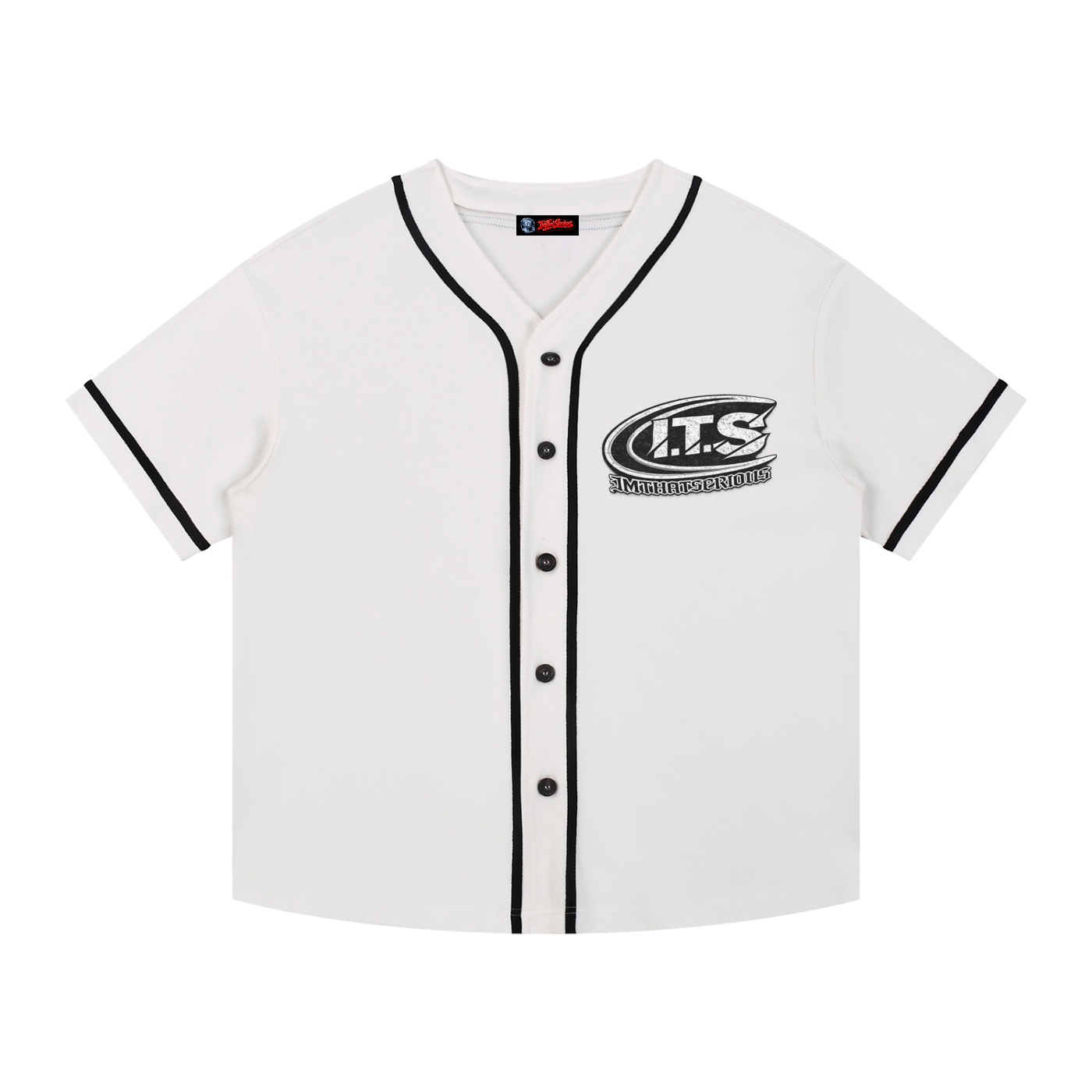 Contrast Piped Button-Up Jerse,Jersey,I Will Win,I Will Win Jersey,I.T.S,IMTHATSERIOUS