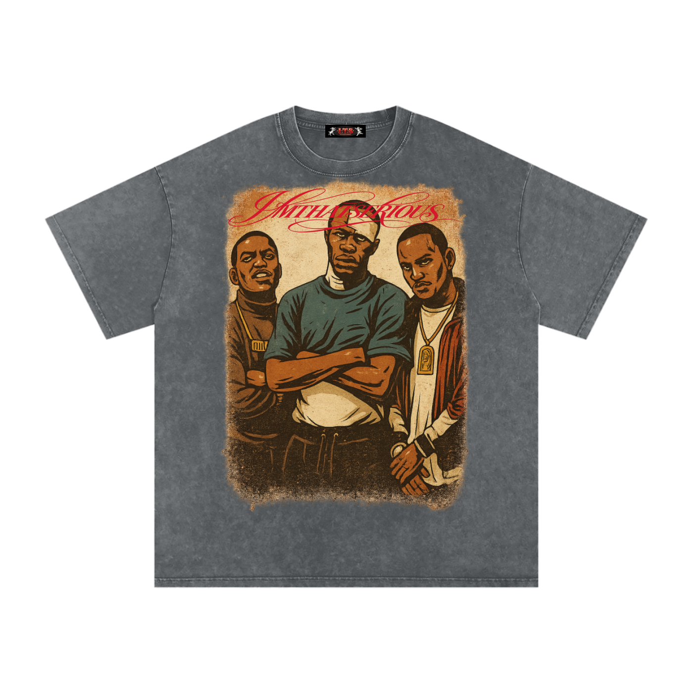 Snow Washed Oversized Cotton T,Paid In Full,Paid In Full Men,Paid In Full Men T-Shirt,IMTHATSERIOUS,Men,Men T-Shirt