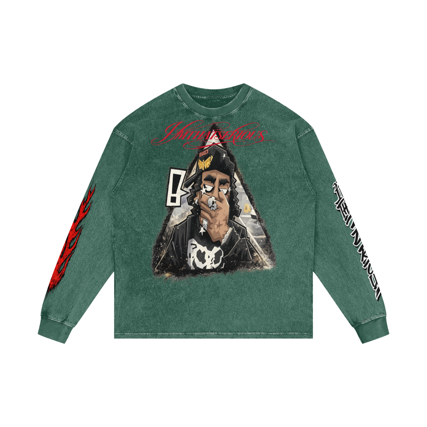 Acid Wash Oversize Long Sleeve,Sayless,Sayless Men,Sayless Men Long Sleeve T-Shir,Men,Men Long Sleeve T-Shirt,IMTHATSERIOUS