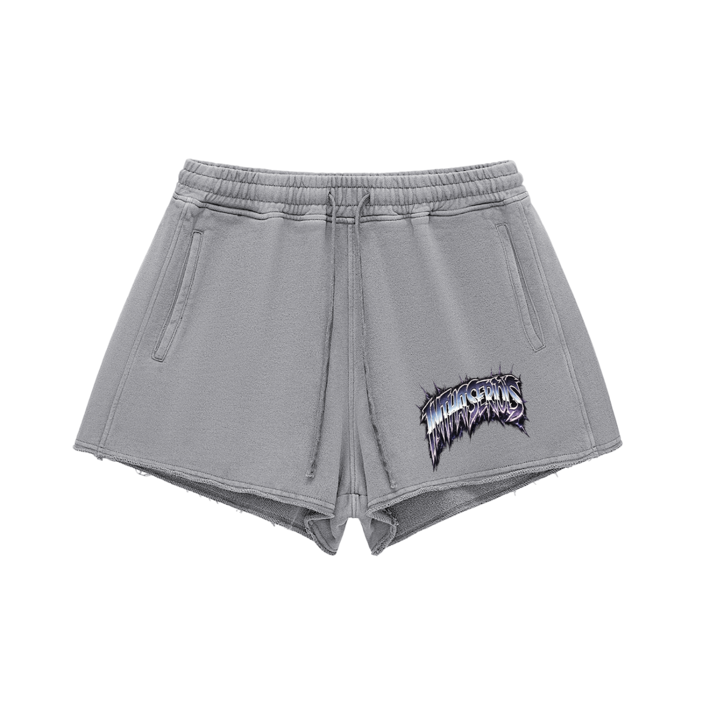 Snow Washed Raw Edge Drawstrin,Mindset,Mindset Women,Women,Mindset Women Shorts,Women Shorts,IMTHATSERIOUS,Women Snow Washed Shorts,Women Raw Edge Shorts,Women Drawsting Shorts