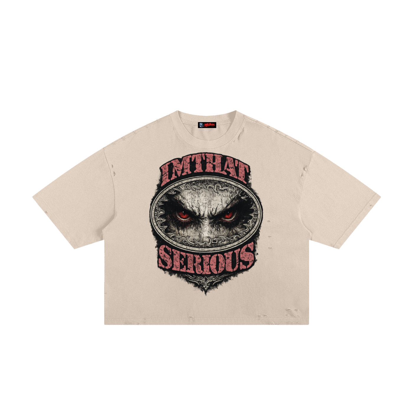 Frayed Boxy Tee,Vision,Vision Tee,Vision Boxy Tee,Boxy Tee,IMTHATSERIOUS,Men,Men Tee,Men Boxy Tee,T-Shirt