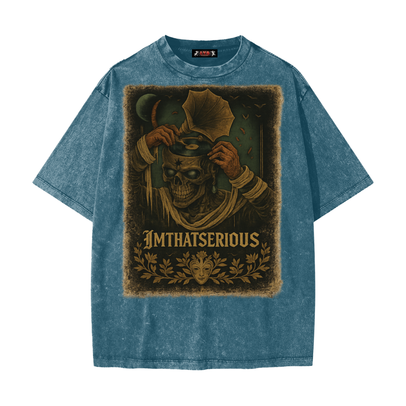 Snow Washed T-Shirt,Music Head,Music Head Men,Music Head Men T-Shirt,Men,Men T-Shirt,IMTHATSERIOUS