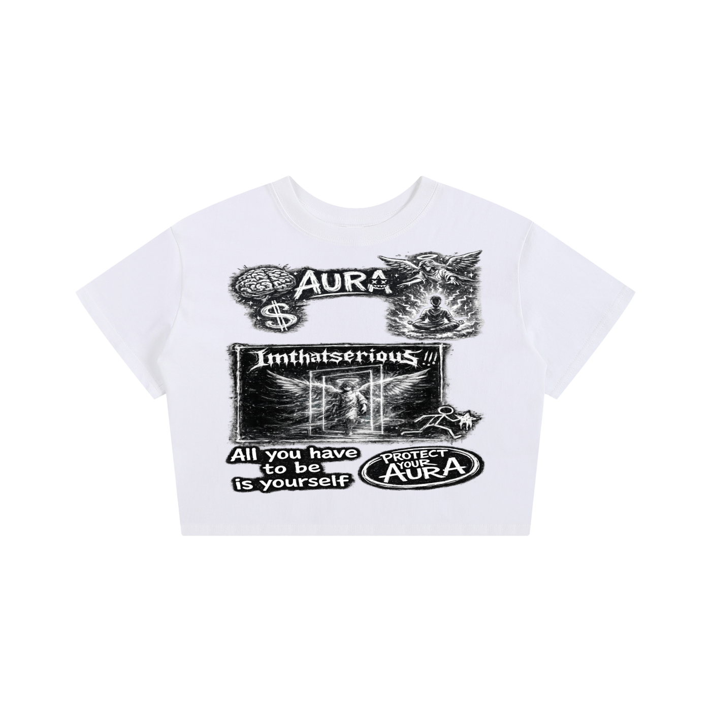 Aura' Baby Tee Seamless T-Shir,Women,Women T-Shirt,IMTHATSERIOUS,Women Aura,Women Aura T-Shirt