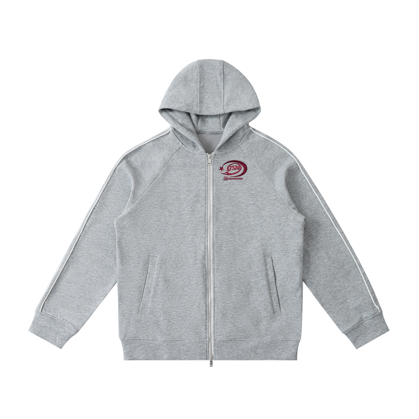 Raglan Sleeve Zip Hoodie,Men,Men Hoodie,IMTHATSERIOUS