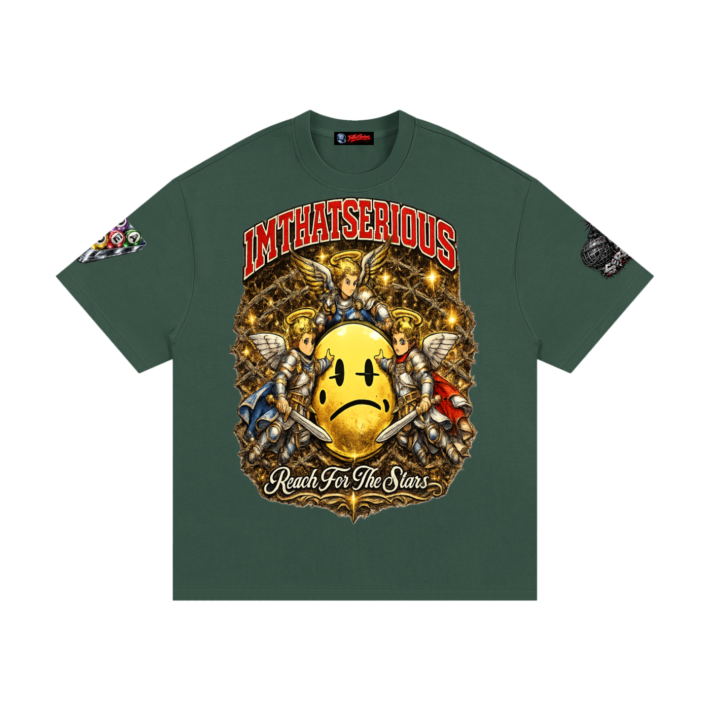  Heavyweight Cotton T-Shirt,I.T.S,IMTHATSERIOUS,Reach For The Stars,Reach For The Stars T-shirt,T-shirt,Men,Men T-shirt,Cotton T-shirt,Men Cotton T-shirt