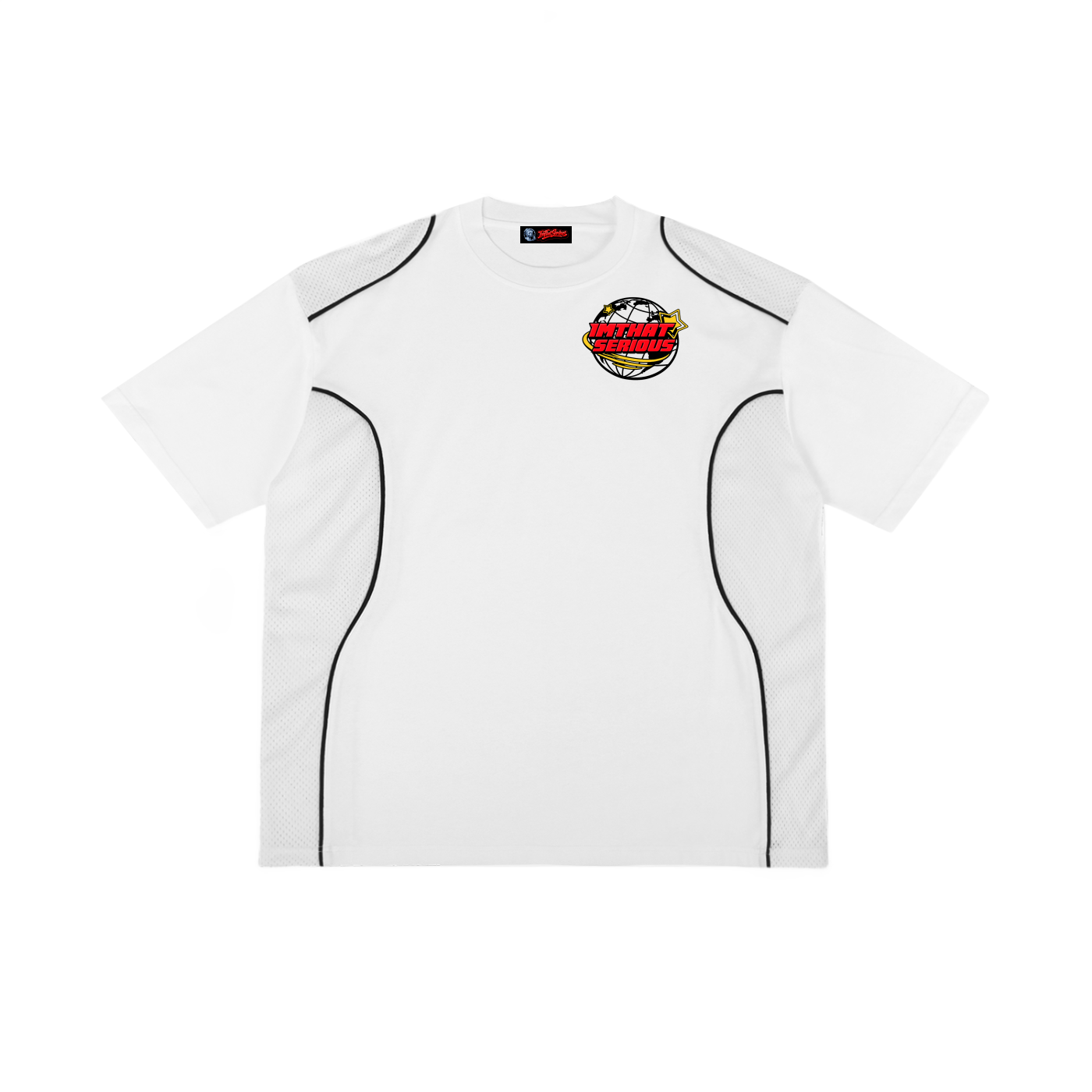 IMTHATSERIOUS,Contrast Piped Panel T-Shirt,Men,Men T-Shirt,MenContrast Piped Panel TShirt