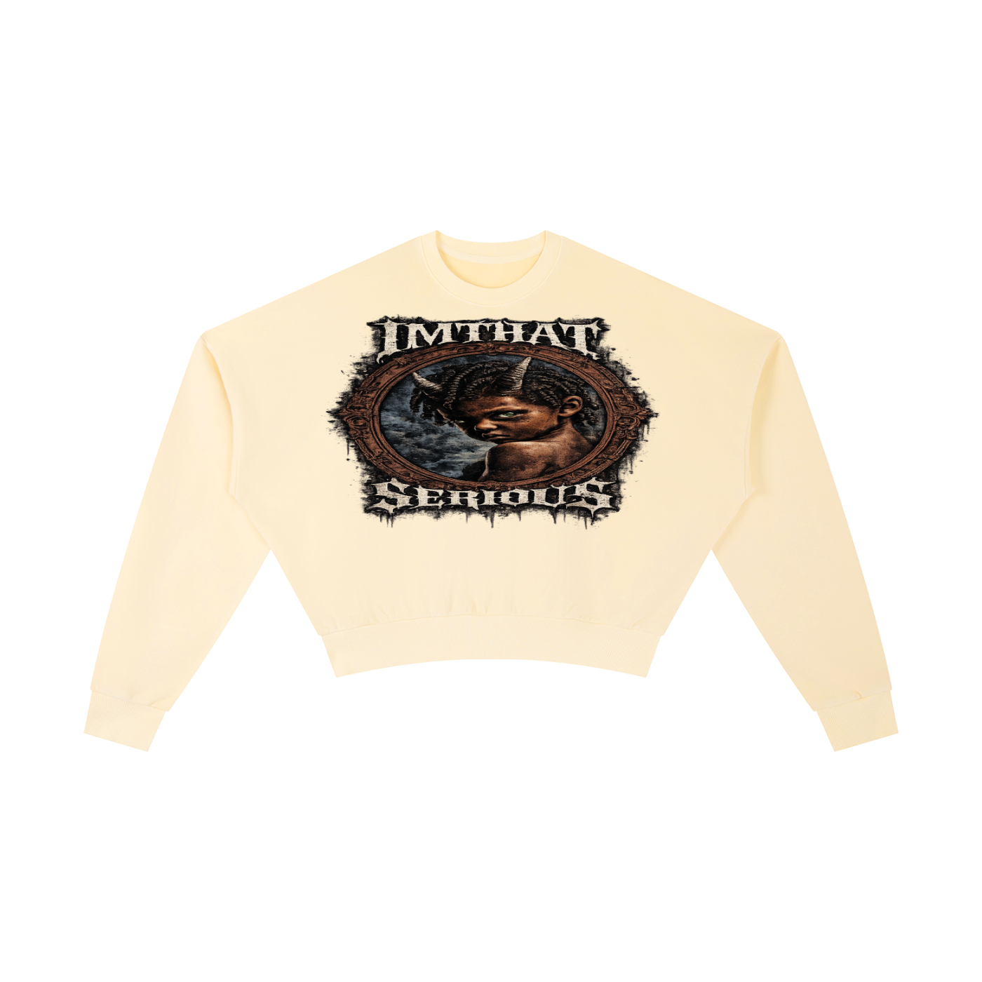 Stay Goated,IMTHATSERIOUS,Vintage Washed Cropped Sweatsh,Women,Women Sweatshirt,Women Vintage Crop Sweatshirt,Stay Goated Women,Stay Goated Women Sweatshirt,Vintage Washed Sweatshirt,Vintage Washed