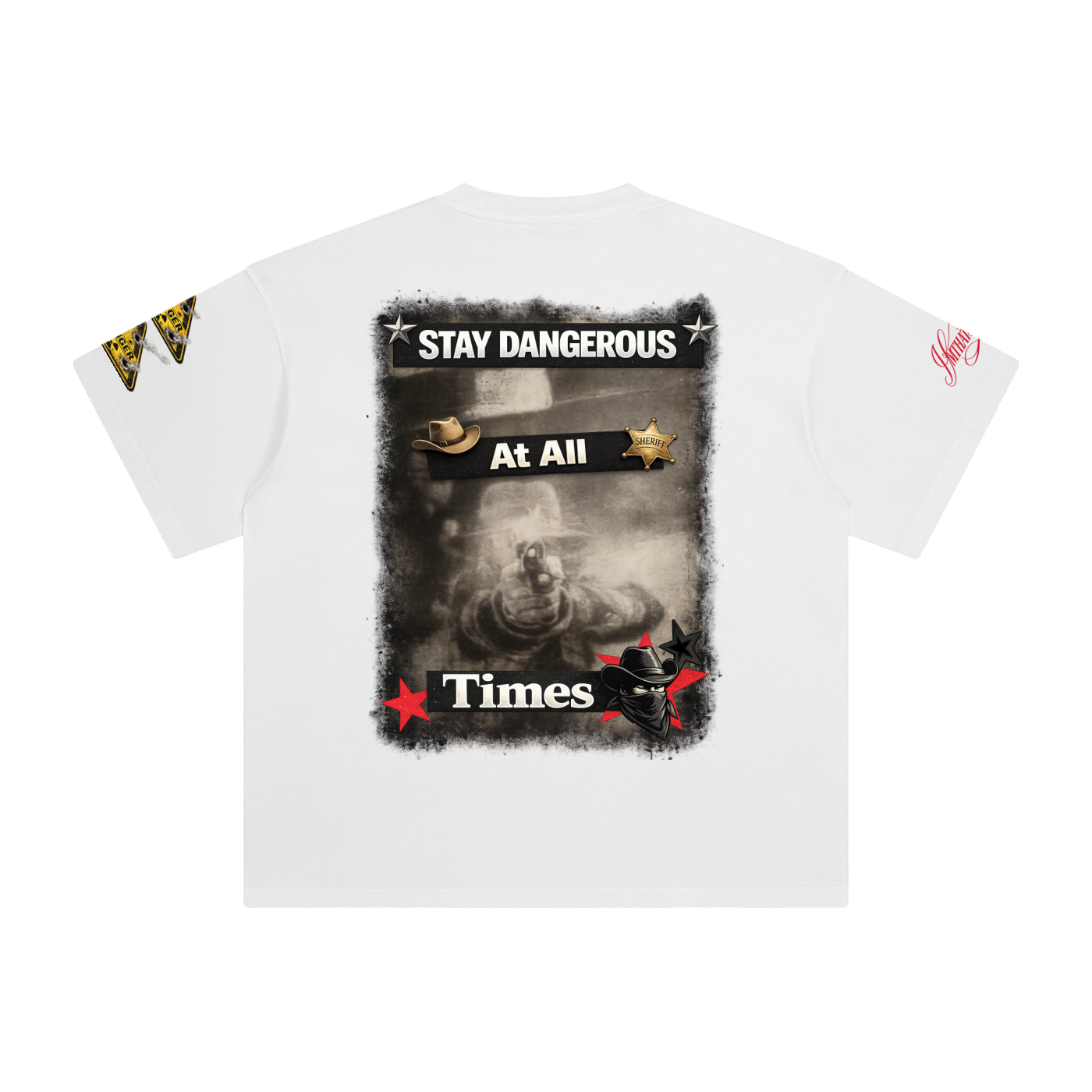 Stay Dangerous,Stay Dangerous Men,Stay Dangerous Men T-Shirt,IMTHATSERIOUS,Men,Men T-Shirt,Enzyme Washed T-Shirt