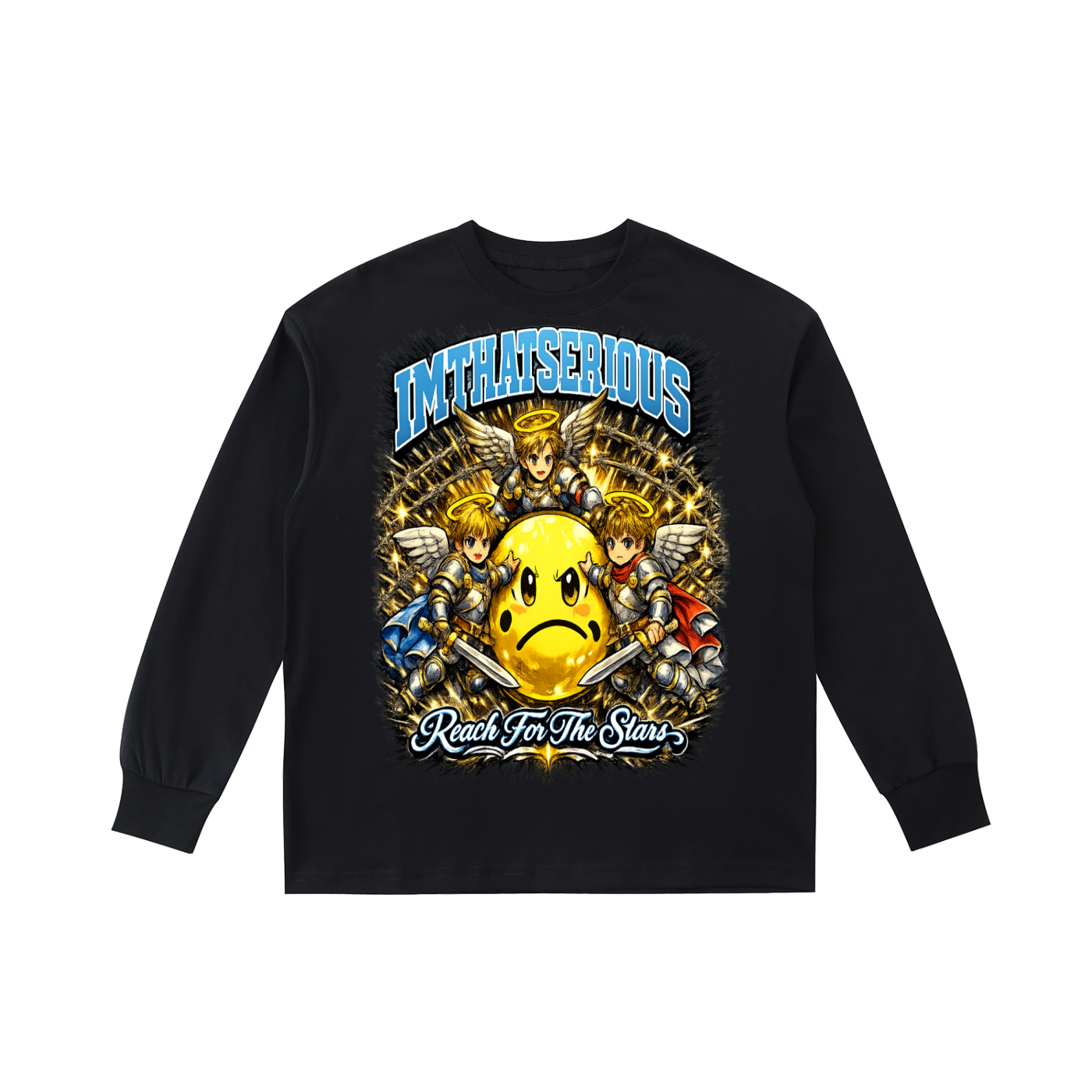 Cotton Long-Sleeve Tee,I.T.S,IMTHATSERIOUS,Kids,Reach For The Stars,Kids Cotton Long-Sleeve Tee,Cotton,Long Sleeve Tee,Reach For The Stars Kids Tee