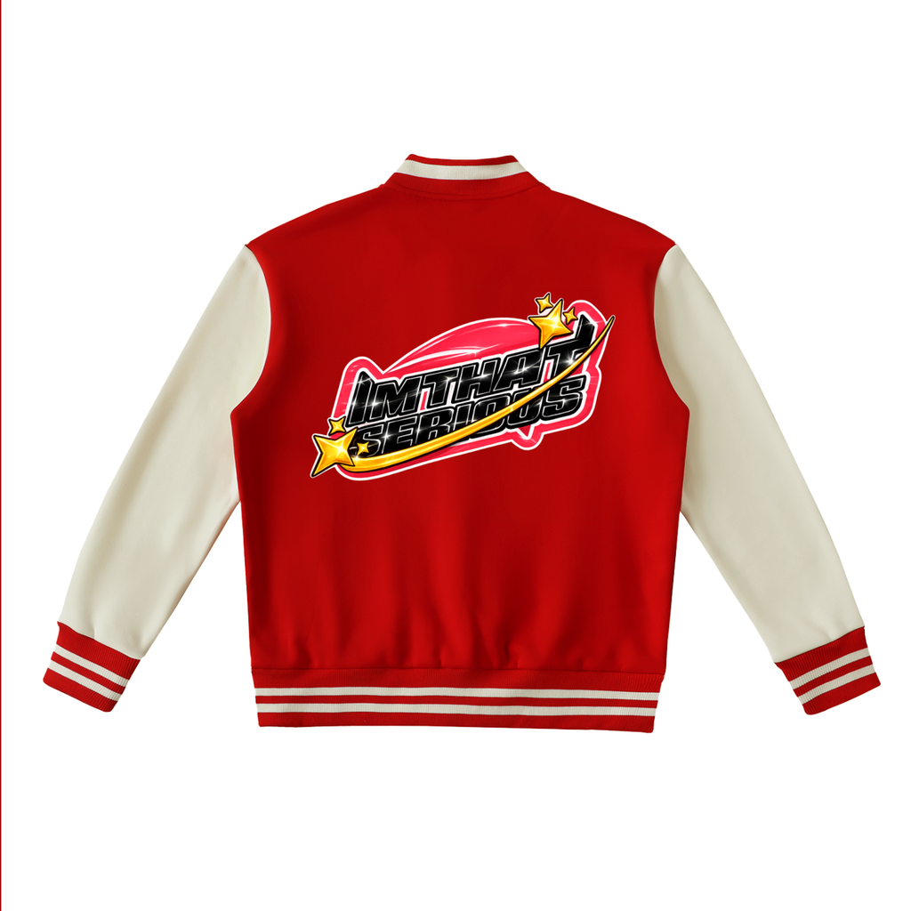 Two-Tone Fleeced Varsity Jacke,jacket,varsity jacket,men,imthatserious,varsity