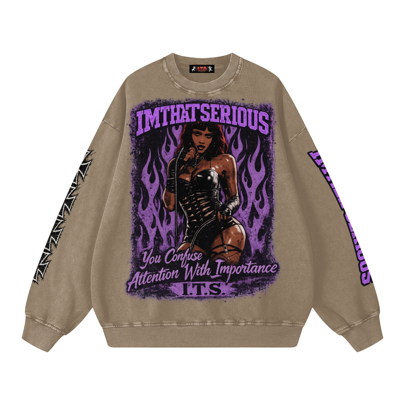 Snow Washed Oversized Sweatshi,IMTHATSERIOUS,Men,Men Sweatshirt,Hottie,Hottie Men,Hottie Men Sweatshirt