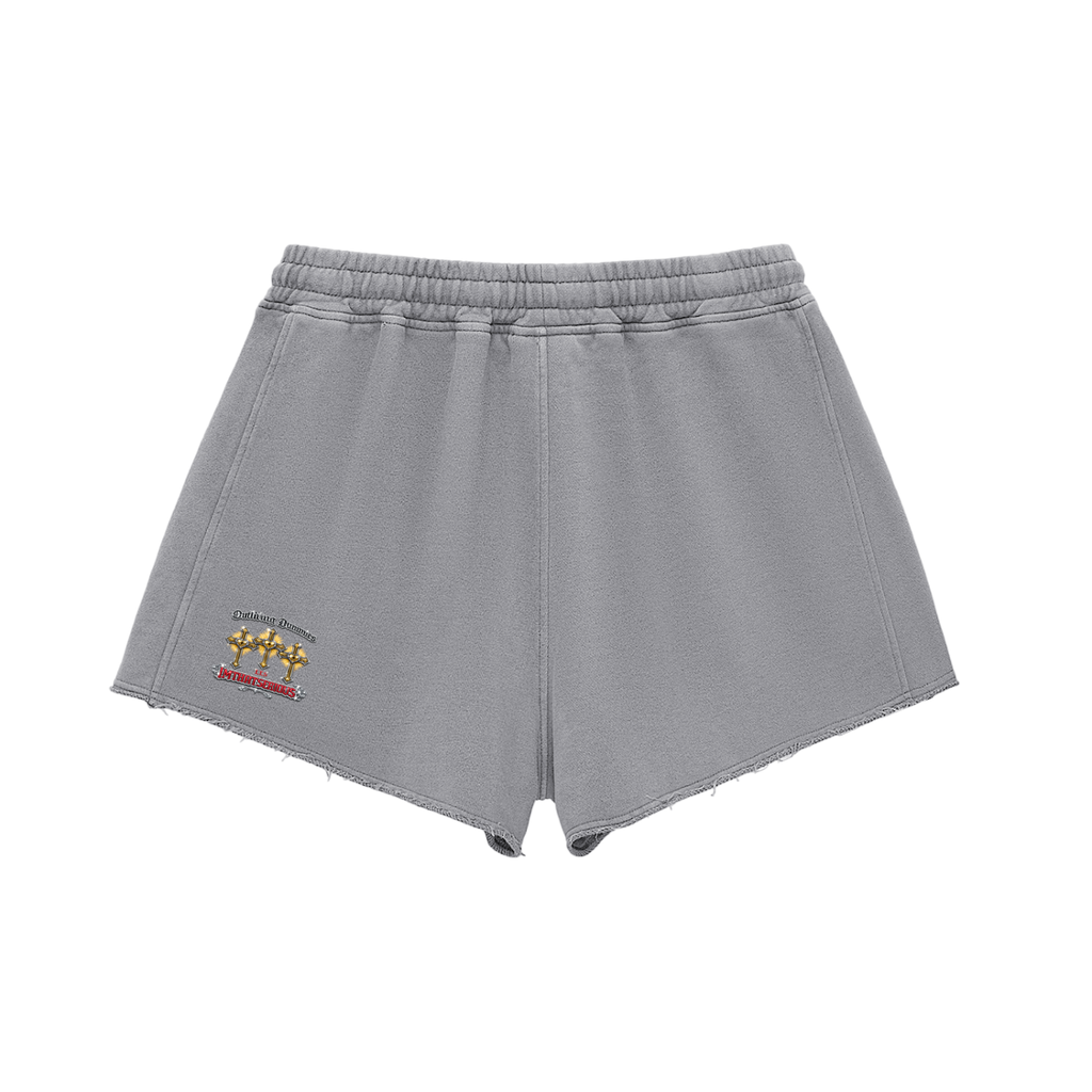 Time Is On Nobody Side,Time Is On Nobody Side Women,Snow Washed Raw Edge Drawstrin,Women,Women Shorts,IMTHATSERIOUS,Women Snow Washed Shorts,Women Raw Edge Shorts,Women Drawstrings Shorts