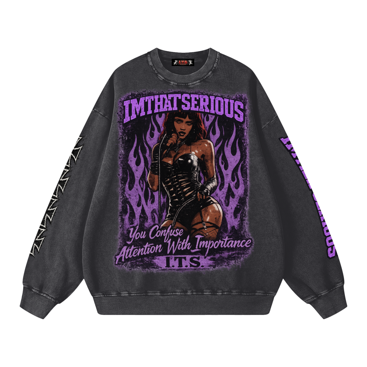 Snow Washed Oversized Sweatshi,IMTHATSERIOUS,Men,Men Sweatshirt,Hottie,Hottie Men,Hottie Men Sweatshirt