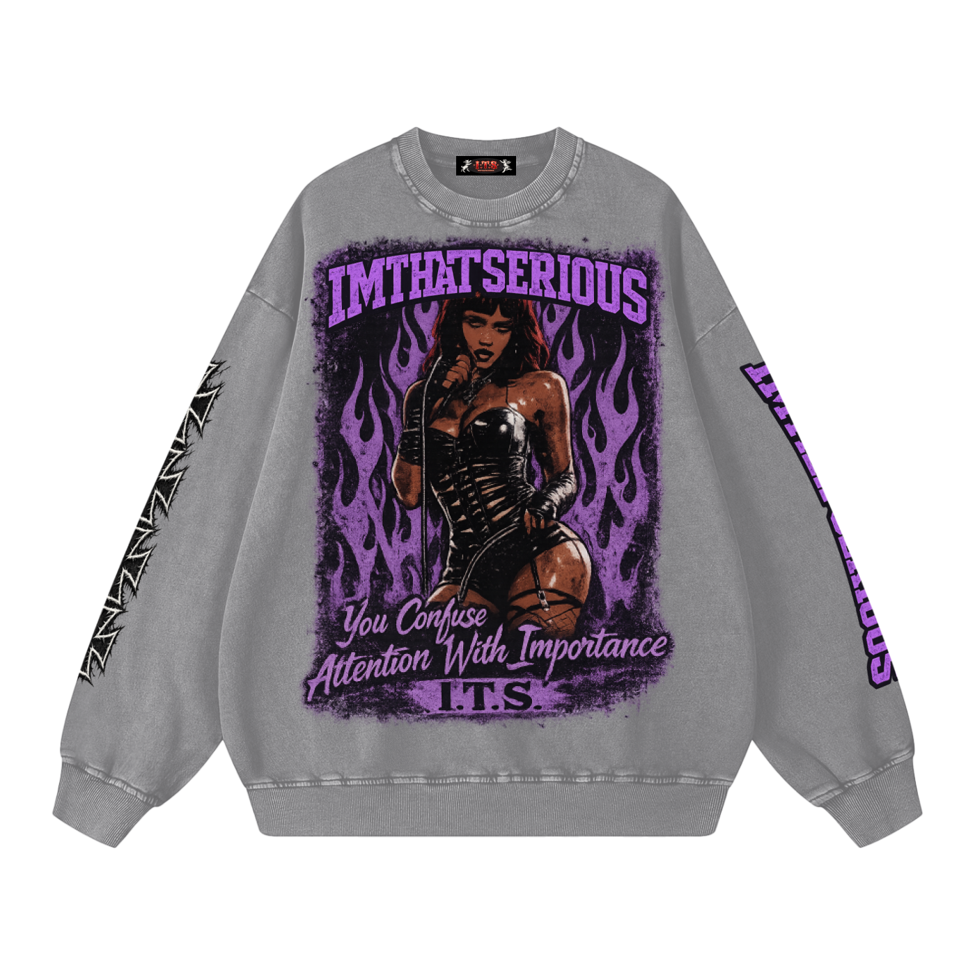 Snow Washed Oversized Sweatshi,IMTHATSERIOUS,Men,Men Sweatshirt,Hottie,Hottie Men,Hottie Men Sweatshirt