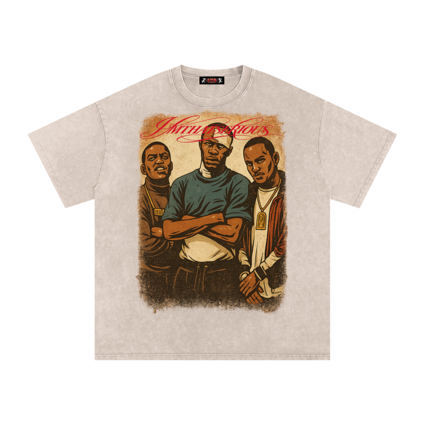 Snow Washed Oversized Cotton T,Paid In Full,Paid In Full Men,Paid In Full Men T-Shirt,IMTHATSERIOUS,Men,Men T-Shirt