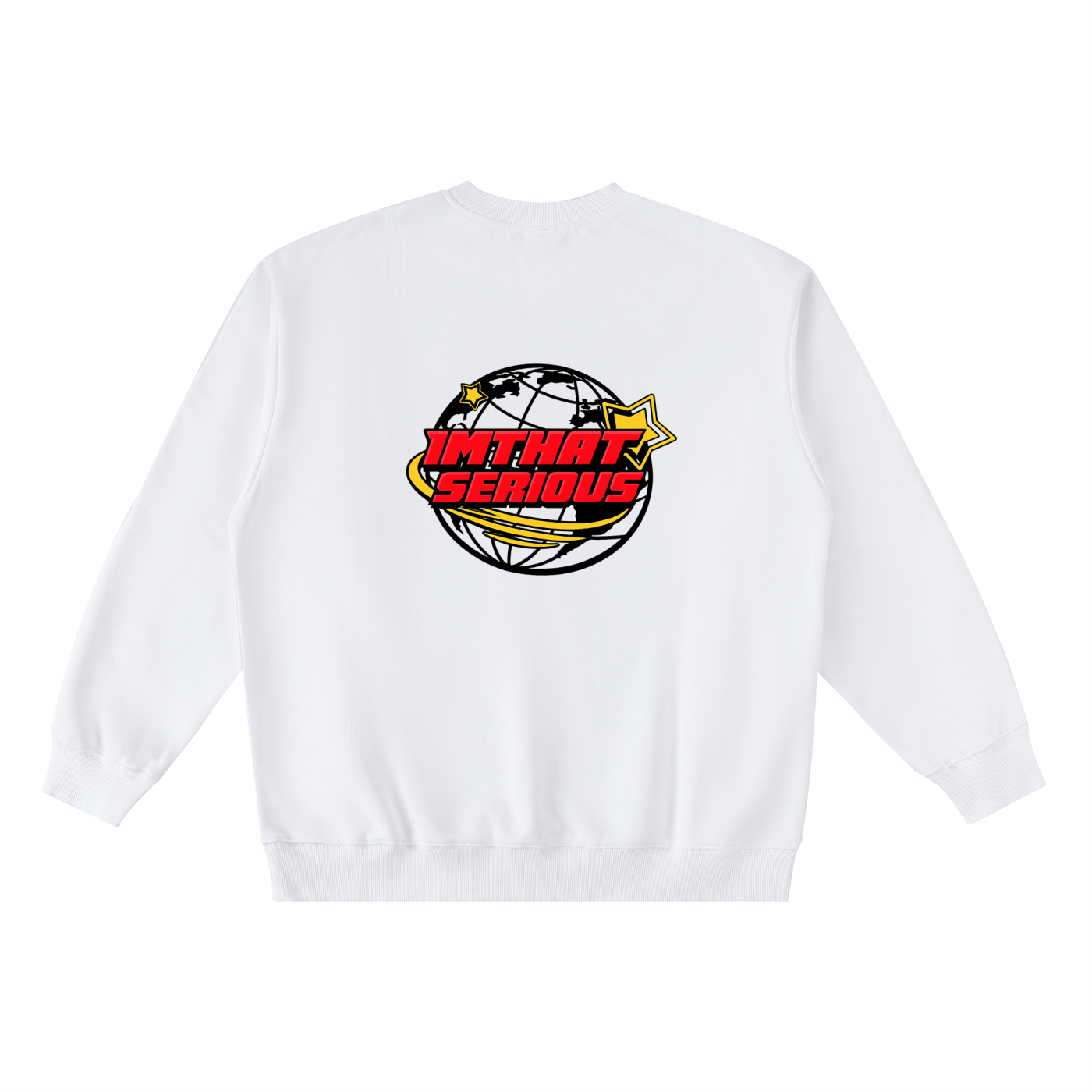 Oversized Crewneck Taped Sweat,sweatshirt,imthatserious,oversized,crewneck,men,oversized sweatshirt,crewneck sweatshirt