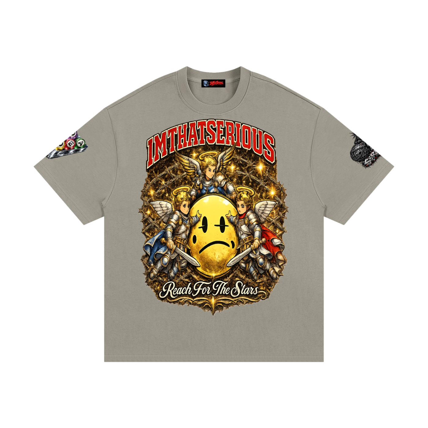  Heavyweight Cotton T-Shirt,I.T.S,IMTHATSERIOUS,Reach For The Stars,Reach For The Stars T-shirt,T-shirt,Men,Men T-shirt,Cotton T-shirt,Men Cotton T-shirt