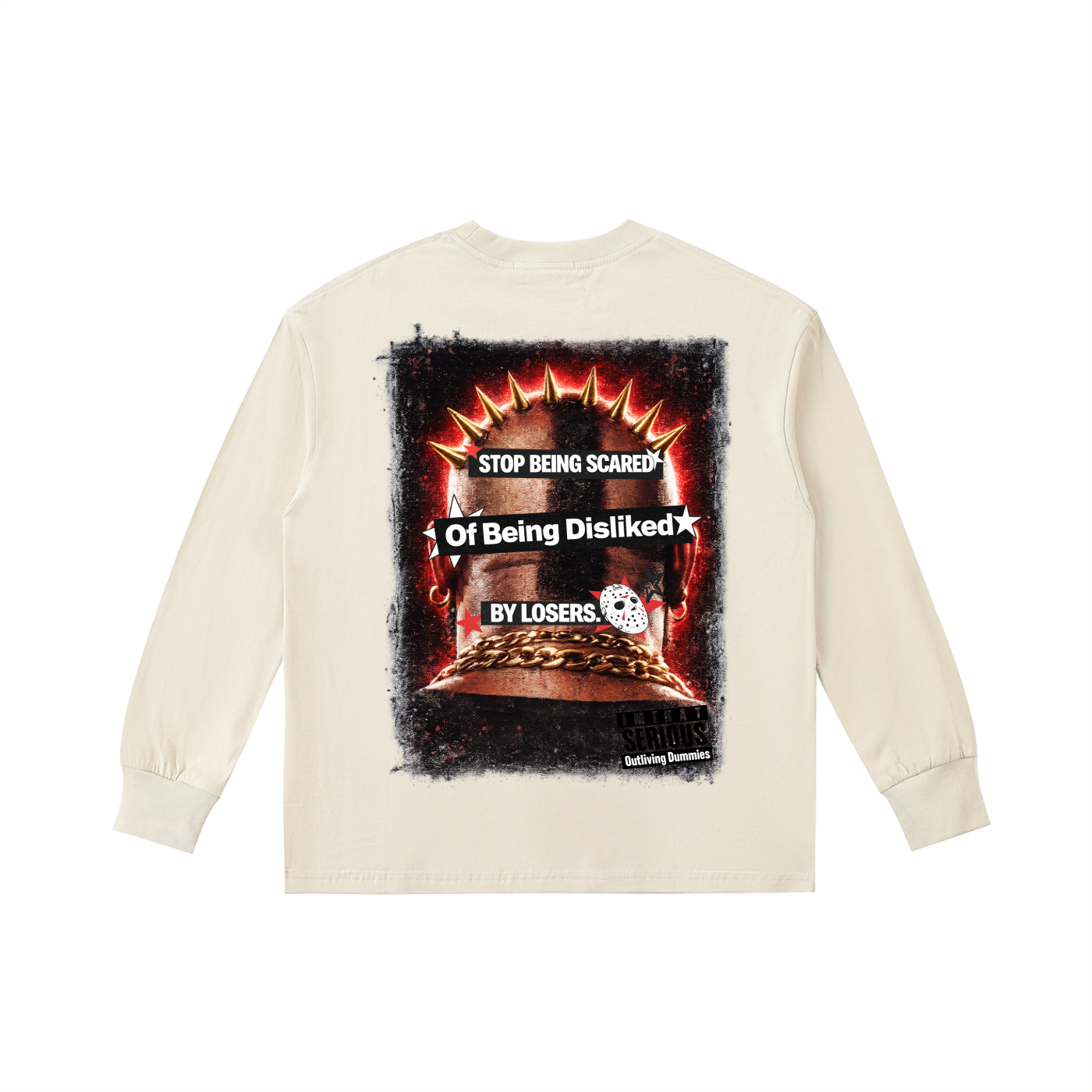 Stop Being Scared,Stop Being Scared Kids,Stop Being Scared Kids Tee,Kids,IMTHATSERIOUS,Kids Cotton Long-Sleeve Tee,Kids Long Sleeve Tee