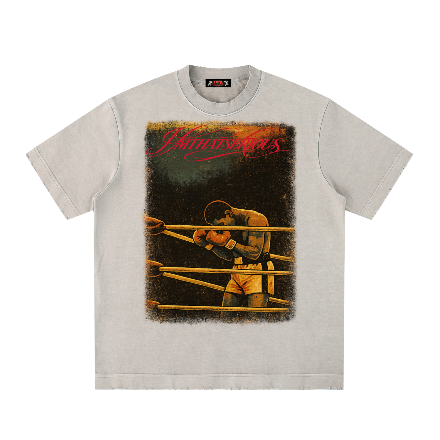 Vintage Washed Frayed T-Shirt,Men,Men T-Shirt,IMTHATSERIOUS,Ali,Ali Men,Ali Men T-Shirt