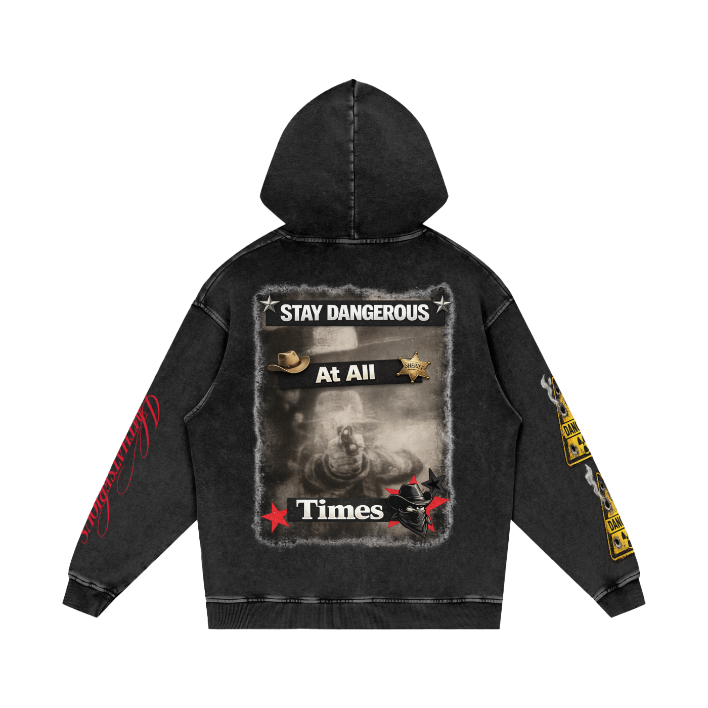 Stay Dangerous,Stay Dangerous Men,Stay Dangerous Men Hoodie,Snow Washed Loose Cotton Hoodi,Men,Men Hoodie,IMTHATSERIOUS