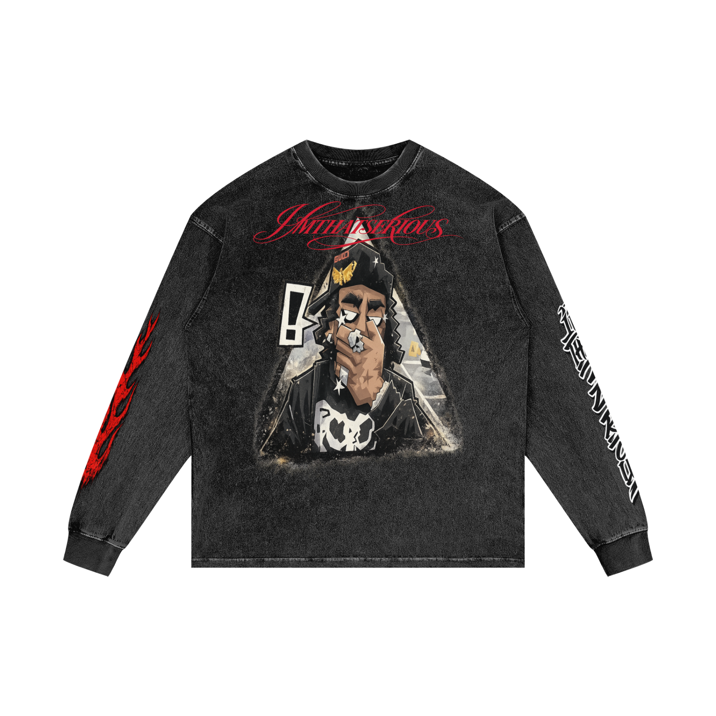 Acid Wash Oversize Long Sleeve,Sayless,Sayless Men,Sayless Men Long Sleeve T-Shir,Men,Men Long Sleeve T-Shirt,IMTHATSERIOUS