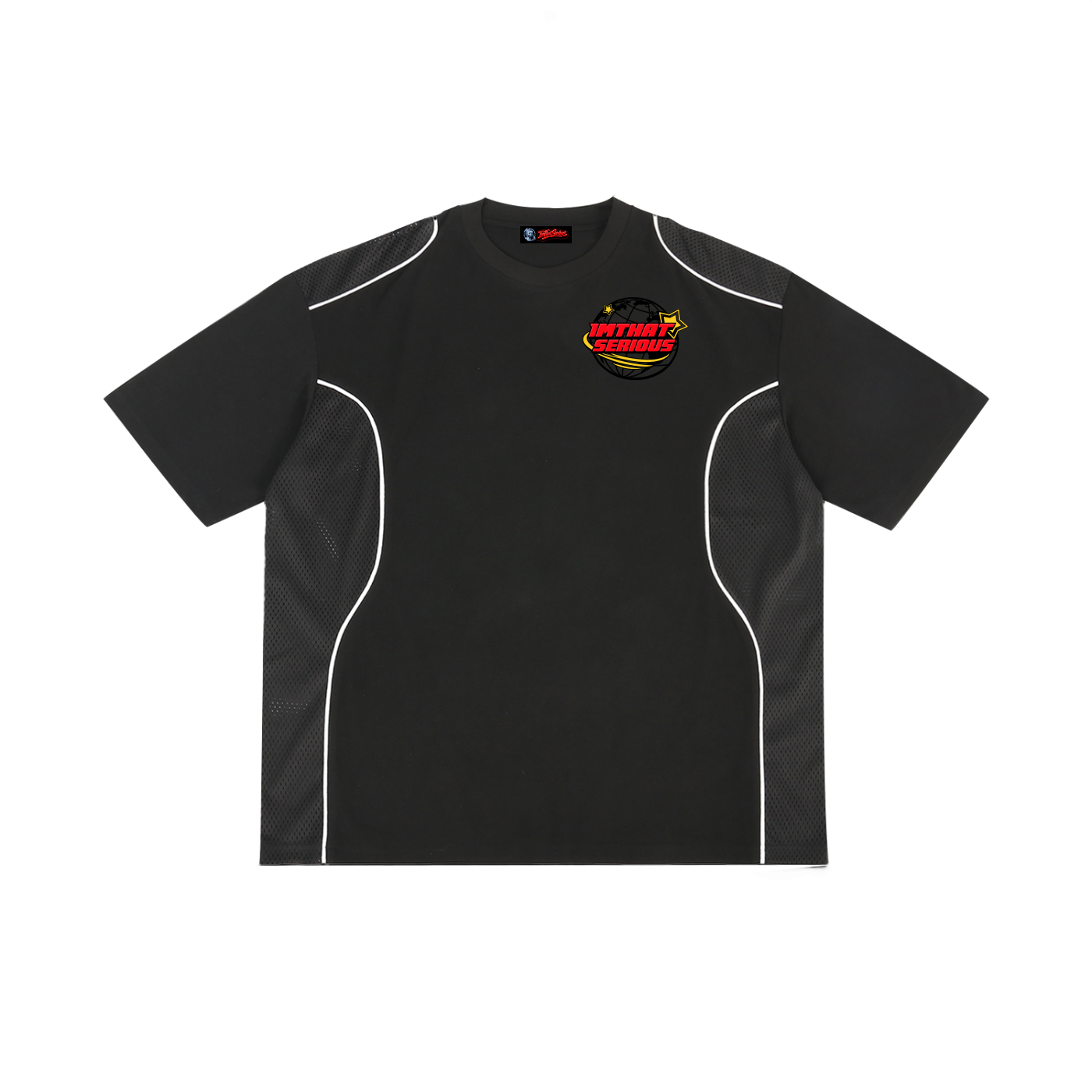 IMTHATSERIOUS,Contrast Piped Panel T-Shirt,Men,Men T-Shirt,MenContrast Piped Panel TShirt