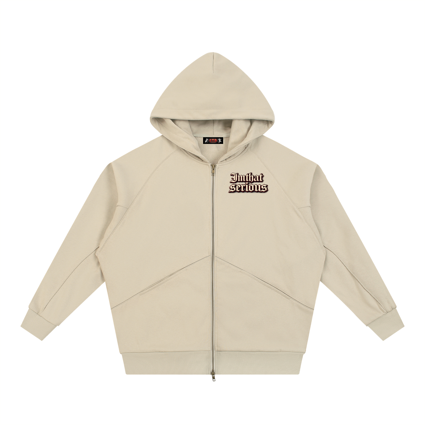 Sleeve Zip-Through Fleece Hood,Men,Men Hoodie,IMTHATSERIOUS